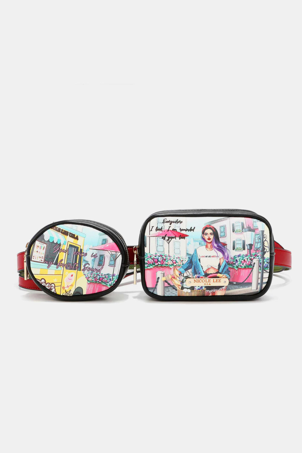 Nicole Lee USA Double Pouch Fanny Pack - House of Binx 