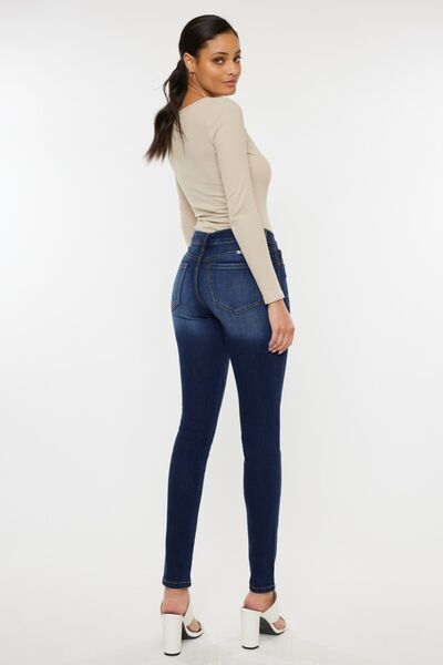 Kancan Mid Rise Gradient Skinny Jeans - House of Binx 