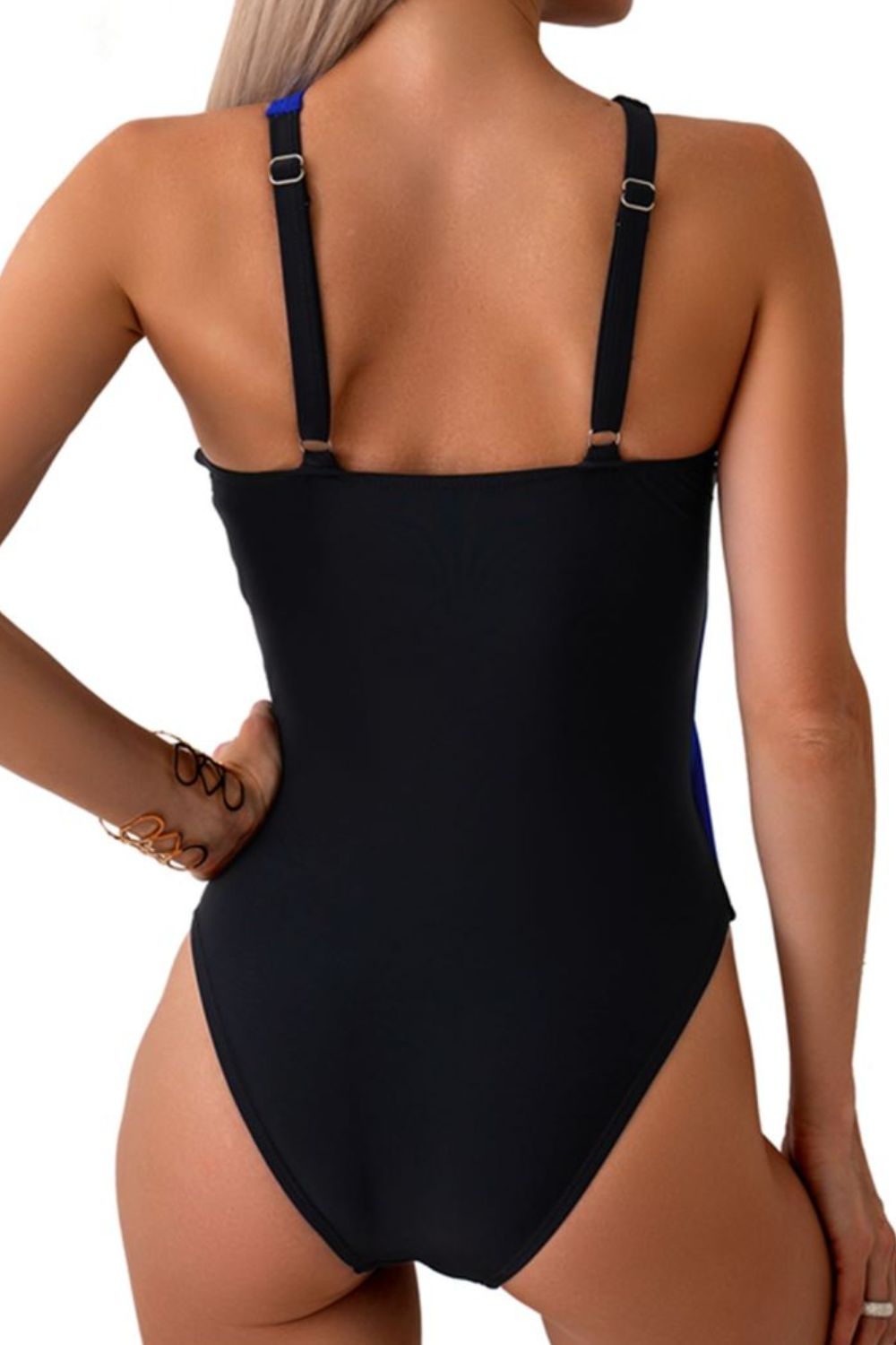 Cutout Contrast Sleeveless One-Piece Swimwear - House of Binx 